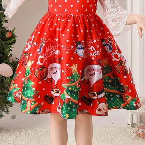 Gaun Natal Motif Manusia Salju MQATZ untuk Anak Perempuan Usia 3-10 Tahun, Kostum Pesta Liburan - Product Image 5