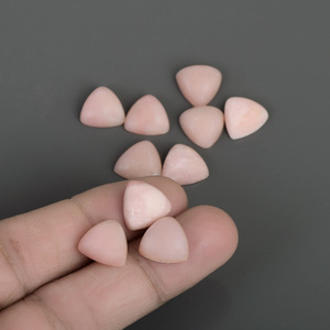 Pierre précieuse naturelle Cabochon en vrac coupe trillion en forme d'opale rose très abordable fabrication de bijoux grossiste pierre - Product Image 2