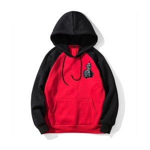 Sudadera con capucha negra de manga larga para hombre con logotipo personalizado al por mayor, sudadera polar de algodón para invierno OEM con estampado personalizado - Product Image 4