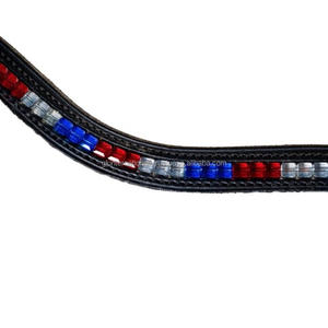 สายรัดหนังวัวแบบฟูลเกรน,สายรัดหนังวัวหลากสีแบบคริสตัลเปล่าแบบระยิบระยับ2แถวพร้อมแผ่นรองและเย็บ - Product Image 1