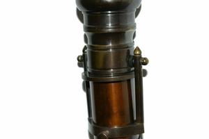 Bâtons de marche télescopiques cachés en laiton nautique cannes gravées en cuir bâtons de marche en bois - Product Image 3