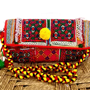HOT SELLING INDIAN TRIBAL KUTCH EMBROIDERY BANJARA STYLE VINTAGE CLUTCH PURSE-