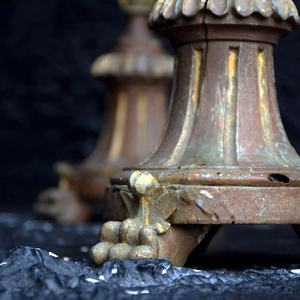 Elegante candelabro de madera de Lima con soporte de metal Artículo decorativo para el hogar para uso doméstico Artesanías Candelabro de metal - Product Image 3