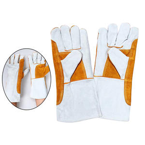 Guantes de soldadura de cuero de vaca de 14 pulgadas, resistentes al calor, resistentes al agua, para chimenea de seguridad, Tig, venta al por mayor - Product Image 5