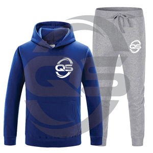 Conjunto de chándal unisex para correr con logotipo personalizado, venta al por mayor, trajes para correr en blanco de invierno para hombres y mujeres - Product Image 1