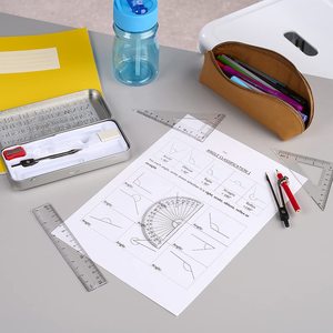 Bộ Hình Học Toán 10 Cái Bộ Kim Loại Hộp Thiếc Bộ Toán Học - Product Image 4