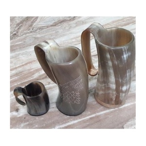 Alta calidad Animal pulido estilo religioso beber cuerno vikingo taza mejor precio exportación calidad India caliente artesanía Natural - Product Image 1