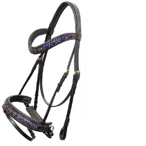 Fancy Horse Headstalls Horse Bridle Fournisseurs de cuir marron noir - Product Image 1