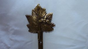 Vintage Antique Brass Leaf <b>Wall</b> Hook Maple Leaf Bee <b>Wall</b> Hanger Heavy Duty Metal Coat Towel Hook Hardware - Product Image 2