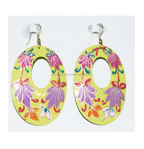 Pendientes Colgantes de Metal Pintados a Mano, Diseño Étnico, Joyería de Moda, Joyería Festiva, Cadena, Dropshipping, Joyería de Moda - Product Image 3