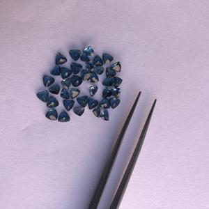 4mm 6mm Natural London Blue Topaz Faceted Trillion Cut Loose Gemstone Du Fabricant Fournisseur Semi Precious Stone Fine AAA - Product Image 1