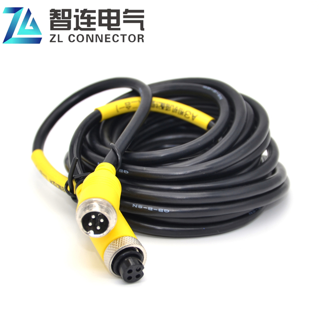 Factory Bulk Whole Reversing Camera 4 Pin Aviation Cable 5 Mtr Backup Camera Video Cable Extension Mdvr Cable