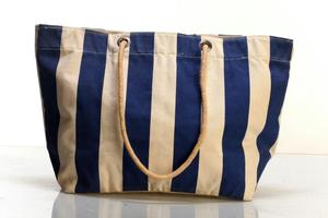 Bolsa de playa de lona de algodón ecológico personalizada al por mayor, bolsas de asas promocionales reutilizables, solución de compras ecológica con impresión de logotipo personalizado - Product Image 2