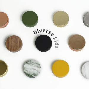 Holar-contenedores redondos de vidrio transparente, botellas con tapas doradas, 3,5 oz - Product Image 3