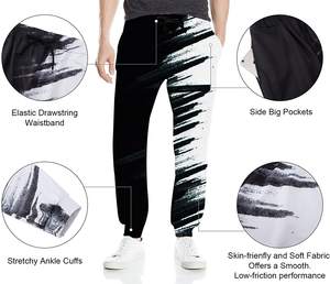 Piste Hommes Jogging Pantalon 65% Coton 35% Polyester Formation Pantalon Bas De Jogging Conique Pantalon de Survêtement - Product Image 4