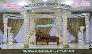 Concepto abierto Rajasthani Wedding Mandap Set Rajwada Theme Estilo abierto Boda Mandap Rajwadi Theme Wedding Open MandapUSA - Product Image 2
