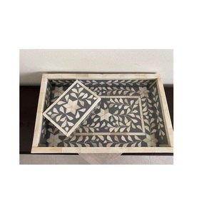 Bandejas para servir con incrustaciones de hueso Premium, utensilios de cocina para hoteles y restaurantes, las más vendidas - Product Image 1