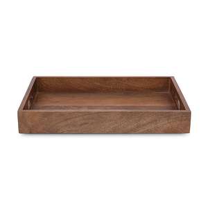 Plateau décoratif de table basse en bois de pin rustique, grande qualité personnalisée, plateau de service ottoman - Product Image 1