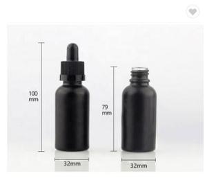 Bouteille avec <span class=keywords><strong>Pipette</strong></span> compte-gouttes pour huile en verre noir mat, <span class=keywords><strong>flacon</strong></span> de 30ml, 50ml, 100ml - Product Image 4