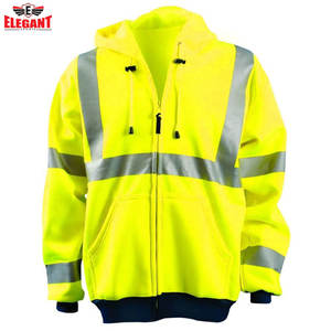 Chaqueta Polar de seguridad reflectante, sudaderas con capucha de alta visibilidad a la moda - Product Image 5