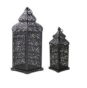 Hermosa linterna de madera con tapa de metal para decoración interior y exterior - Product Image 5