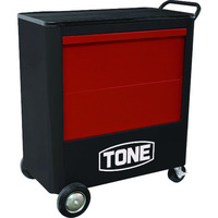 Chariot à outils professionnel TONE de style japonais rouge/noir avec 4 tiroirs, armoire à roulettes facile à utiliser, origine Japon, modèle TC8001R