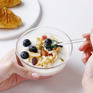 Tay Thổi Rõ Ràng Trong Suốt Muỗng Ống Pha Lê Khuấy Thủy Tinh Hiện Đại Thìa Cà Phê Thìa Trà Với Tay Cầm Dài - Product Image 5