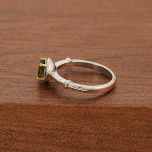 Wholesale Dainty Handmade Sterling 925 New Arrival Solitaire <b>Ring</b> Natural Moldavite Diamond As Main <b>Stone</b> for Weddings - Product Image 4