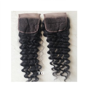 Extension de cheveux humains vierges, 22 pouces, dentelle foncée 4x4, style Loose Deep, avec closure en dentelle transparente, provenant d'un seul donneur, fournisseur indien - Product Image 1