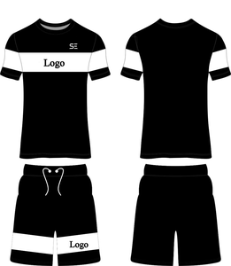 Conjunto de camisetas y pantalones cortos de dos piezas de verano de alta calidad 2025 para hombre, camiseta recortada de manga corta de algodón liso personalizada para hombre - Product Image 2