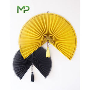 งานฝีมือพัดลมติดผนังทำจากไม้ไผ่สำหรับตกแต่งบ้าน - Product Image 2