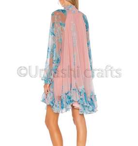 เดรสแขนยาวสำหรับผู้หญิงคอลเลคชั่น2020อินเทรนด์โบฮีเมียนพิมพ์ลายใบไม้ใส่ฤดูร้อน - Product Image 3