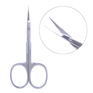 Ciseaux à cuticules extra fins, lame incurvée en acier inoxydable, super fins, ciseaux de manucure en forme de flèche, lames pointues précises, pour droitiers - Product Image 6