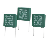 Condensador de Película de Polipropileno Metalizado de la Marca CT X1 Clase 440VAC, Paquete con Orificios para Supresión de EMI, Certificado ROHS, -40~+110