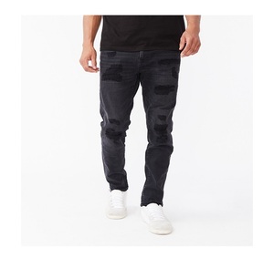 Vente en gros de jeans de couleur noire pour hommes en vente à bas prix - Product Image 1