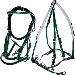 VENDRE Endurance vert PVC cheval bride avec cuirasse ARABIAN HORSES IN;dollar 15 tailles plein cob Shetland - Product Image 1