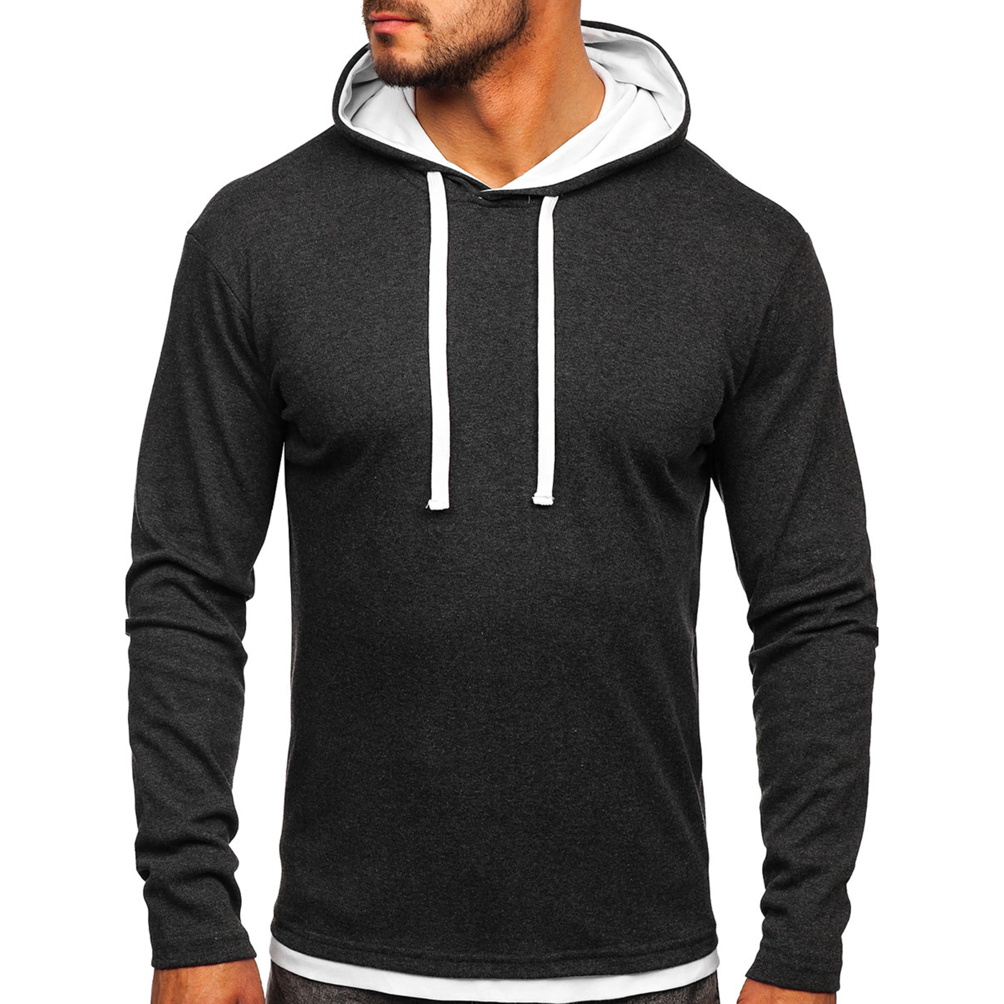 Black Friday Black Color Cotton Mens Hooded Hoodies Manufacturer Customize Autumn Keep Warm 100% Cotton French Terry