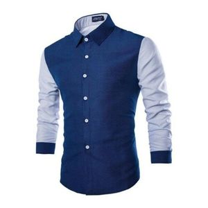 Camisas de vestir de negocios formales de algodón 100% de manga larga blancas sólidas antiarrugas para hombres de calidad, ropa de uniforme de oficina - Product Image 2