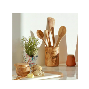 Cuchara, venta al por mayor, juego de utensilios de bambú, cuchara de cocina, espátula, tornero de bambú, utensilios de cocina, 99 DATOS dorados, cuchara de corazón de madera - Product Image 2