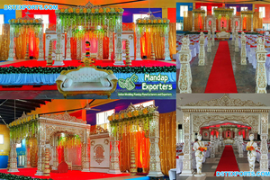 Mandril de fibra para evento de boda, decoración de boda India del Sur real, - Product Image 3