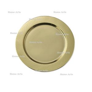 Assiette de présentation en métal et cristal de qualité supérieure, forme ronde, sous-assiette, assiette de présentation pour hôtel, restaurant - Product Image 2