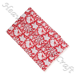 Hermosa tela floral ecológica 100% de algodón transpirable por yarda de algodón orgánico tela estampada a mano tela de alta calidad - Product Image 4