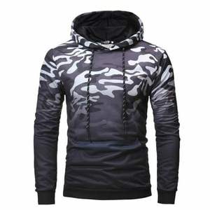 Sweat à capuche zippé pour homme, nouvelle conception 2026, style streetwear, en molleton de coton avec imprimé camouflage 3D pour l'hiver - Product Image 3