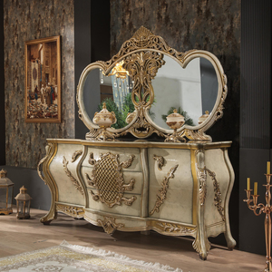 Dining Room Luxury Royal Ellipse Dining <b>Table</b> and 8 Chairs Elegance Design Home Furniture Turkish Style Wooden Design Chic Style - Product Image 2