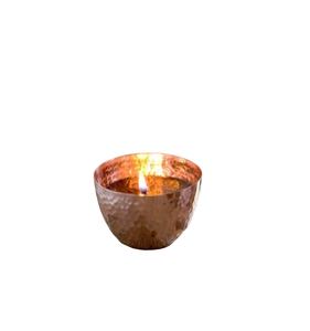 <b>Hammered</b> Copper Candle Jar with High-Quality Rose Gold Finished Perfect for Home and Occasion Decoration Use - Product Image 3