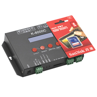 K-8000C sd карты 8 выходными портами пикселей светодиодный контроллер управления sk6812 apa102c ws2811 dmx512 и так далее
