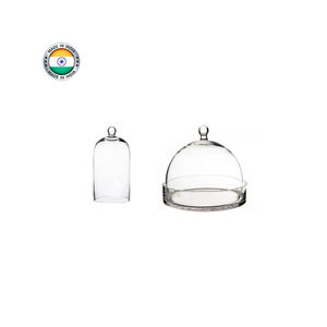 Cloche en verre faite à la main de la meilleure qualité avec base en bois Décoration de la maison - Product Image 1