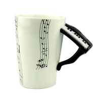 Tasse à musique avec poignée en forme de piano, tasse en céramique