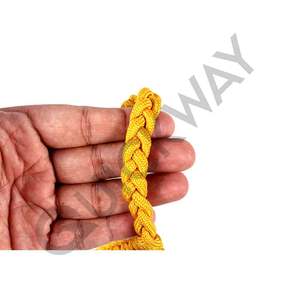 Cordón de hombro de uniforme ceremonial de diseño personalizado, nailon 100%, color dorado personalizado, cantidad al por mayor - Product Image 2