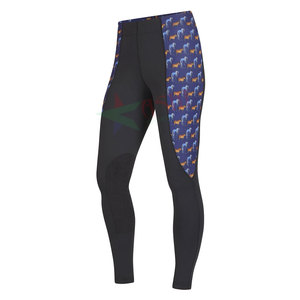 Women's Silicone Tights Horse Riding Leggings with Pocket Wholesale <b>Full</b> Seat Leather Pants Horse Riding Silicone Leggings - Product Image 5
